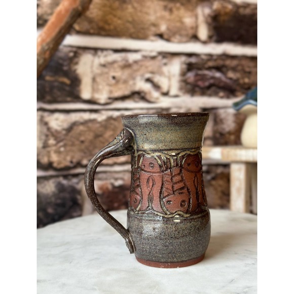90's Vintage Henna glazed mug/jar - Picture 9 of 10